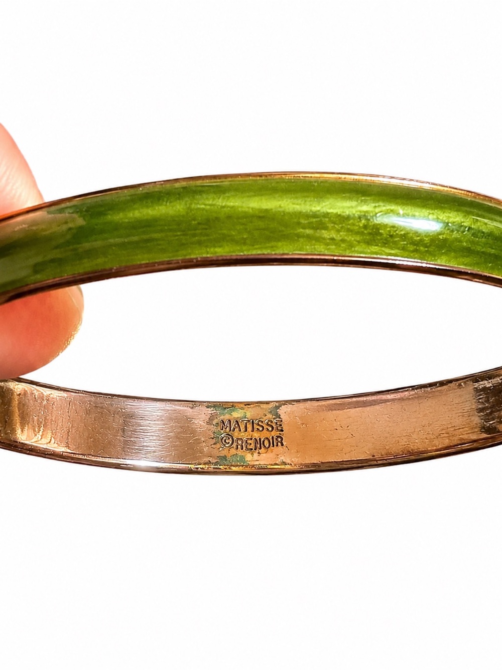 Vintage Matisse by Renoir Enamel Copper Bangle Bracelet Mid Century Modern Boho